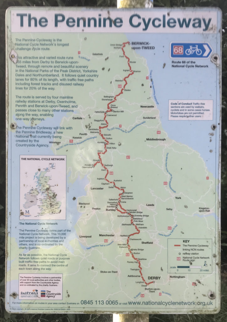 Pennine Cycle Way Route Map